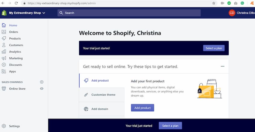 Start Shopify Store